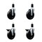 Service Caster 5'' Hard Rubber Wheel Swivel 1-3/8'' Expand Stem Caster Set 2 Brakes, 4PK SCC-EX20S514-HRS-2-PLB-2-138 - alternate 1